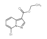 7-溴-吡唑并[1,5-a]吡啶-3-羧酸乙基酯结构式