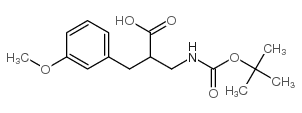 2-N-Boc-2-氨基甲基-3-(3-甲氧基苯基)-丙酸结构式