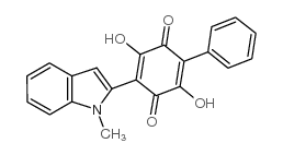 2,5-dihydroxy-3-(1-methyl-1h-indol-2-yl)-6-phenyl-[1,4]benzoquinone Structure