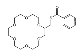 S-((1,4,7,10,13,16-hexaoxacyclooctadecan-2-yl)methyl) benzothioate结构式
