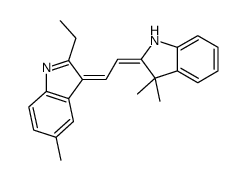 3-[2-(3,3-dimethyl-1H-indol-2-ylidene)ethylidene]-2-ethyl-5-methylindole Structure