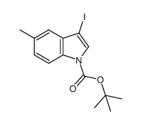 tert-butyl 3-iodo-5-methyl-1H-indole-1-carboxylate结构式