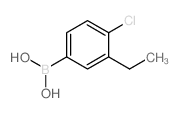 (4-氯-3-乙基苯基)硼酸结构式