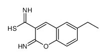 6-ethyl-2-iminochromene-3-carbothioamide结构式