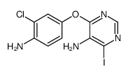 4-(4-amino-3-chlorophenoxy)-6-iodopyrimidin-5-amine结构式