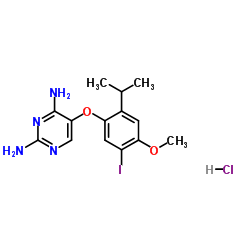 2,4-Pyrimidinediamine, 5-[5-iodo-4-methoxy-2-(1-methylethyl)phenoxy]-, hydrochloride结构式
