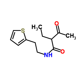 2-Ethyl-3-oxo-N-[2-(2-thienyl)ethyl]butanamide Structure