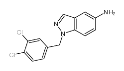 1-[(3,4-二氯苯基)甲基]-1H-吲唑-5-胺结构式