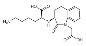 1H-1-Benzazepine-1-acetic acid, 3-[[(1S)-5-amino-1-carboxypentyl]amino]-2,3,4,5-tetrahydro-2-oxo-, (3S) Structure