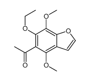 1-(6-ethoxy-4,7-dimethoxy-1-benzofuran-5-yl)ethanone结构式