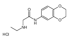 N-(2,3-二氢苯并[b][1,4]二噁英-6-基)-2-(乙基氨基)乙酰胺盐酸盐结构式