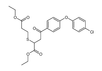 ethyl 3-<4-(4-chlorophenyl)benzoyl>-2-(2-ethoxycarbonylethylthio)propionate结构式
