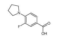 3-氟-4-(1-吡咯烷基)苯甲酸结构式