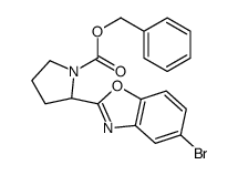 benzyl (2S)-2-(5-bromo-1,3-benzoxazol-2-yl)pyrrolidine-1-carboxyl ate Structure