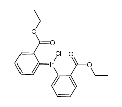 bis(2-(ethoxycarbonyl)phenyl)indium(III) chloride结构式