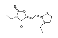 3-ethyl-5-[(3-ethylthiazolidin-2-ylidene)ethylidene]-2-thioxooxazolidin-4-one Structure
