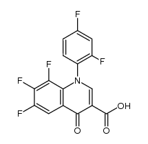 6,7,8-Trifluoro-1-(2,4-difluorophenyl)-1,4-dihydro-4-oxo-3-quinolinecarboxylic acid Structure