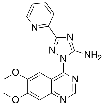 1-(6,7-二甲氧基-4-喹唑啉基)-3-(2-吡啶基)-1H-1,2,4-三唑-5-胺图片
