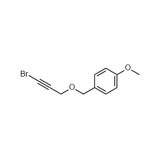 1-(((3-溴丙-2-yn-1-基)氧基)甲基)-4-甲氧基苯结构式