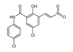 5-chloro-N-(4-chlorophenyl)-2-hydroxy-3-[(E)-2-nitroethenyl]benzamide结构式