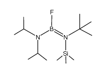 {t-butyl(trimethylsilyl)amino}(diisopropylamino)fluoroborane结构式
