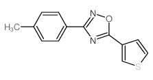 5-(噻吩-3-基)-3-对甲苯-1,2,4-噁二唑结构式