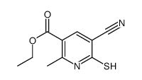 5-氰基-6-疏基-2-甲基烟酸乙酯结构式
