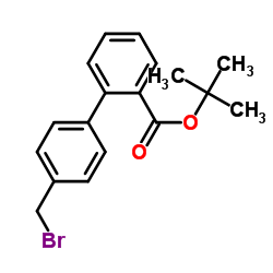 4'-溴甲基联苯-2-甲酸叔丁酯结构式