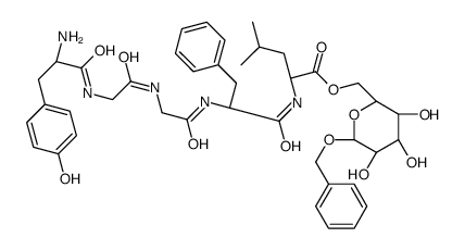 [(2R,3S,4S,5R,6R)-3,4,5-trihydroxy-6-phenylmethoxyoxan-2-yl]methyl (2S)-2-[[(2S)-2-[[2-[[2-[[(2S)-2-amino-3-(4-hydroxyphenyl)propanoyl]amino]acetyl]amino]acetyl]amino]-3-phenylpropanoyl]amino]-4-methylpentanoate Structure
