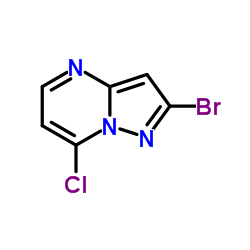 2-溴-7-氯吡唑[1,5-a]嘧啶结构式