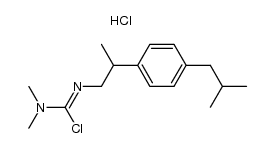 N,N-Dimethyl-N'-2-(p-isobutylphenyl)propyl-C-chloroformamidine hydrochloride结构式