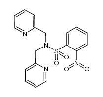 2-nitro-N,N-bis(pyridin-2-ylmethyl)benzenesulfonamide结构式