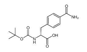 Boc-D-4-Carbamoylphe结构式