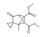 spiro[2,3-dicarbomethoxy-4-methyl-7-oxabicyclo[2.2.1]-2-hepten-6-one-5,1'-cyclopropane]结构式