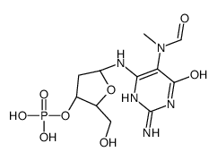 2'-deoxy-N(5)-methyl-N(5)-formyl-2,5,6-triamino-4-oxopyrimidine 3'-monophosphate结构式