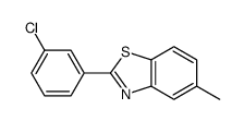 2-(3-氯苯基)-5-甲基苯并[d]噻唑结构式