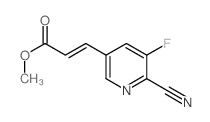 (E)-3-(6-氰基-5-氟吡啶-3-基)丙烯酸甲酯结构式