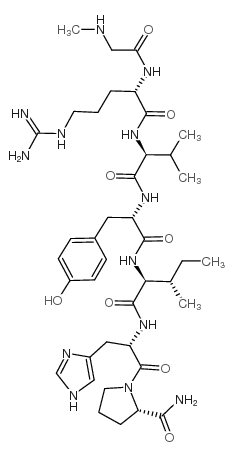 SAR-ARG-VAL-TYR-ILE-HIS-PRO-NH2 Structure