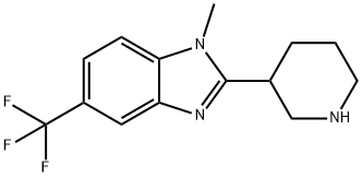 1-methyl-2-(piperidin-3-yl)-5-(trifluoromethyl)-1H-benzo[d]imidazole hydrochloride Structure