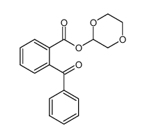 1,4-dioxan-2-yl 2-benzoylbenzoate结构式