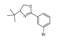 (S)-2-(3-溴苯基)-4-(叔丁基)-4,5-二氢噁唑结构式
