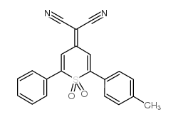2-[2-(4-甲基苯基)-1,1-二氧代-6-苯基-4H-噻喃-4-亚基]丙二腈结构式