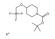 Potassium (((1-(tert-butoxycarbonyl)piperidin-4-yl)oxy)methyl)trifluoroborate Structure