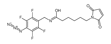 N-[(4-azido-2,3,5,6-tetrafluorophenyl)methyl]-6-(2,5-dioxopyrrol-1-yl)hexanamide结构式