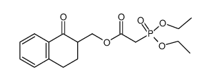 (1-oxo-1,2,3,4-tetrahydronaphthalen-2-yl)methyl 2-(diethoxyphosphoryl)acetate Structure