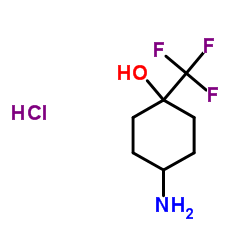 4-氨基-1-(三氟甲基)环己-1-醇盐酸盐结构式