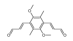 (E,E)-1,4-bis(2-formylethenyl)-2,5-dimethoxy-3,6-dimethylbenzene Structure