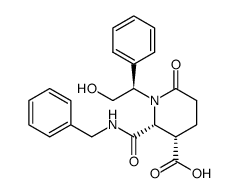 (2R,3S)-2-(benzylcarbamoyl)-1-((R)-2-hydroxy-1-phenylethyl)-6-oxopiperidine-3-carboxylic acid Structure
