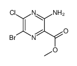 methyl 3-amino-6-bromo-5-chloropyrazine-2-carboxylate Structure