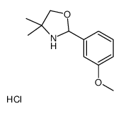 2-(3-methoxyphenyl)-4,4-dimethyl-1,3-oxazolidine,hydrochloride结构式